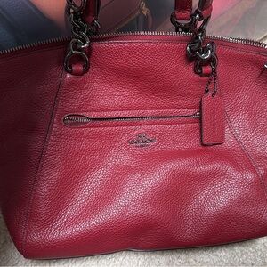 Coach Red Leather Shoulder Bag